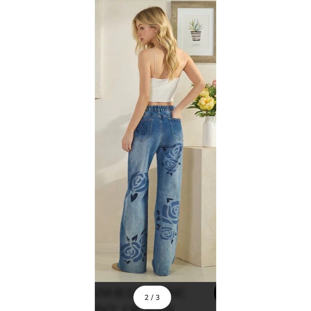 OLI & HALI jeans OH! jeans Oli and Hali pants OLI HALI jeans floral OLI&hali 2-6 - Picture 6 of 10